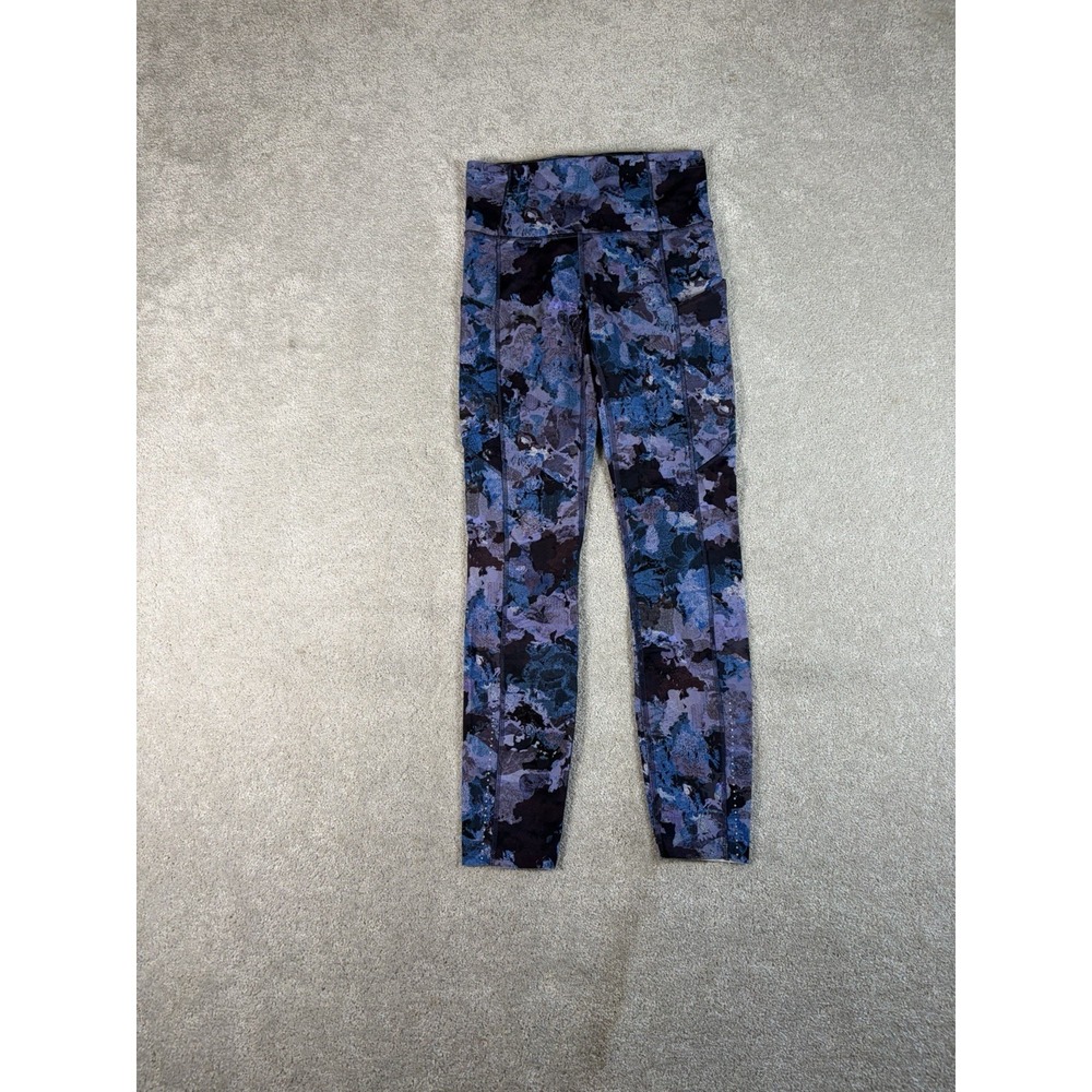 Lululemon Fast & Free 7/8 Tight II *Nulux 25" Screen Camo Multi size 4